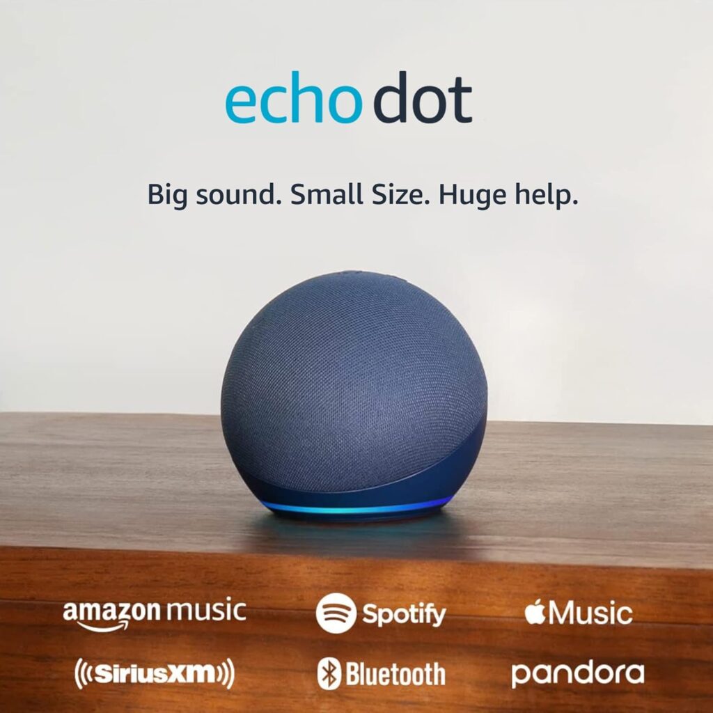 Amazon Echo Dot (newest model), Vibrant sounding Alexa speaker,